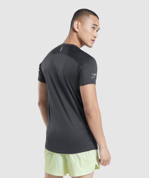 Men's Gymshark Speed Evolve T-Shirts Black | NZ 8OSIDM